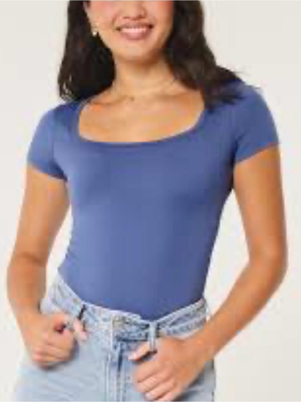 Hollister seamless tee Bodysuit blue size medium